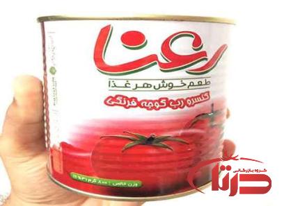 قیمت رب گوجه فرنگی رعنا – 800 گرم از تولید به مصرف